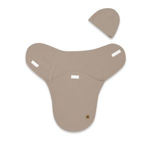Sistem de infasare si caciulita MimiNu Soft Mocha, 0-3 luni, Leo, din bumbac imagine