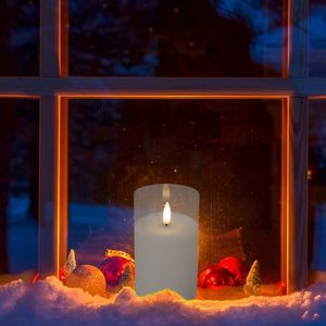 Lumanare decorativa led, lumina intermitenta efect flacara, baterii imagine