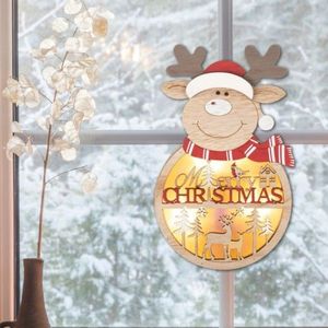 Decoratiune ren, lemn iluminat led, temporizator, inaltime 21 cm, fixare fereastra sau usa imagine