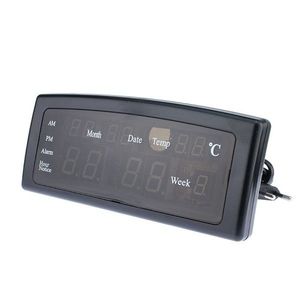 Ceas digital afisaj led rosu, data, alarma, temperatura Caixing Negru imagine