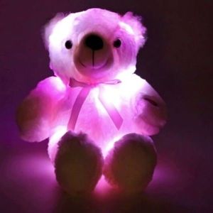 Lampa de veghe ursulet din plus, led-uri multicolore, alimentare baterii imagine
