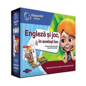 Carte interactiva si creion, Raspundel Istetel, Engleza si joc, in acelasi loc imagine