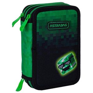 Penar cu 3 compartimente echipat, AstraBag Jumbo, Pixel Hero imagine