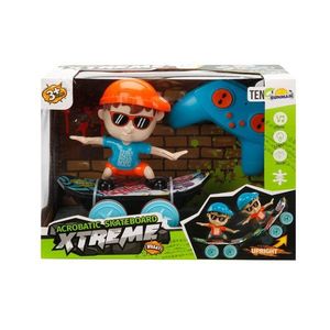 Figurina pe skateboard cu telecomanda, Xtreme Acrobatic Skateboard imagine