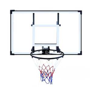 Panou de baschet cu inel si amortizor, Action One, 120 x 80 cm, Transparent imagine