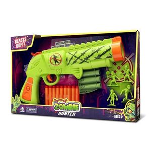 Pistol cu 9 sageti din burete, Lanard Toys, Zombie Hunter imagine