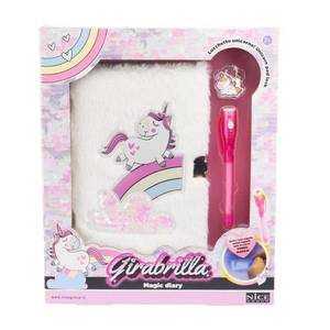 Jurnal secret, pix cu cerneala invizibila si lacat, Nice, Girabrilla, Unicorn Magic imagine