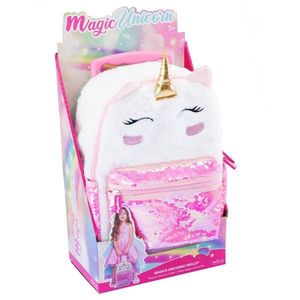 Ghiozdan troler cu paiete reversibile si roti rezistente, Nice, Girabrilla, Unicorn Magic imagine