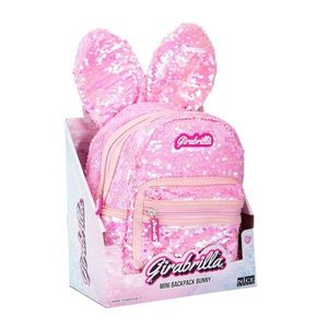 Ghiozdan cu paiete reversibile, Nice, Girabrilla Bunny, Roz imagine