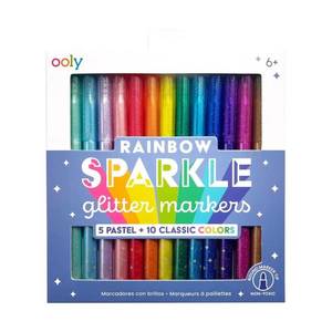 Carioci cu sclipici, Ooly, Rainbow Sparkle, 15 culori imagine