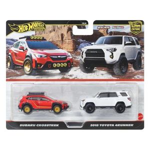 Set 2 masini metalice, Hot Wheels, Subaru Crosstrek & 2018 Toyota 4Runner, JBK98 imagine