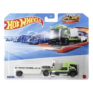 Set camion cu remorca, Hot Wheels, Track Fleet, Racing Convoy, JCM67 imagine