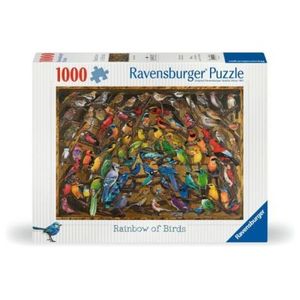 Ravensburger - Puzzle curcubeu de pasari 1000 piese design nou imagine