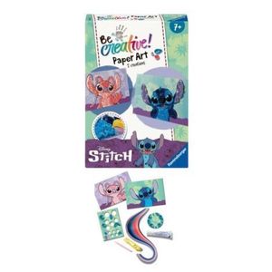 Ravensburger - Be Creative Set mini de creatie din hartie Disney Stitch folosind tehnica Quilling imagine