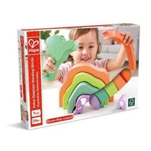 Jucarie din lemn de stivuit - Elefant (7 piese) imagine