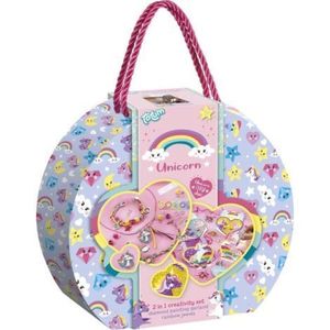 Studio creativ 2 in 1 cu unicorni, pictura cu diamante si bratari imagine