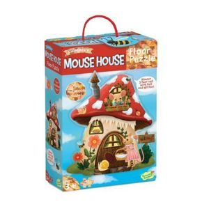 Puzzle de podea in forma de ciupercuta, Casuta soriceilor, Mouse House Floor Puzzle imagine