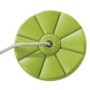 Leagan copii rotund Monkey, din plastic HDPE, franghie PH, rezistent UV, cu accesorii, verde lime, KBT imagine
