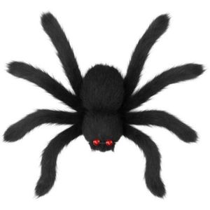 Decor paianjen negru 90 cm imagine