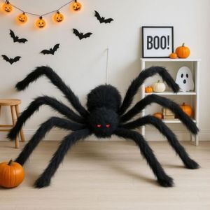 Decor paianjen negru 200 cm imagine