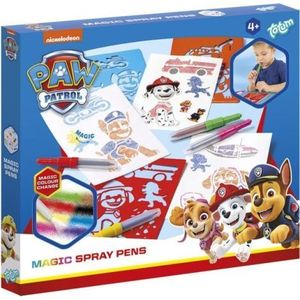 Set creativ de desenat cu sabloane si carioci spray cu Patrula Catelusilor, Paw Patrol imagine