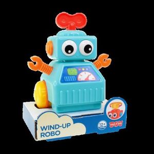 Jucarie interactiva - robotel cu cheita (albastru) imagine
