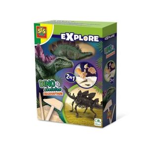 Set creativ Dino si excavarea scheletului 2 in 1 - Stegozaur imagine