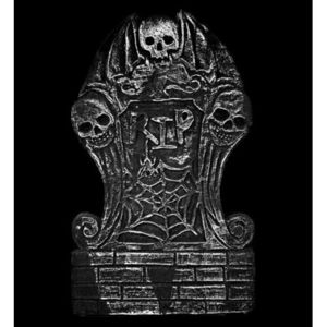 Piatra funerara schelet imagine