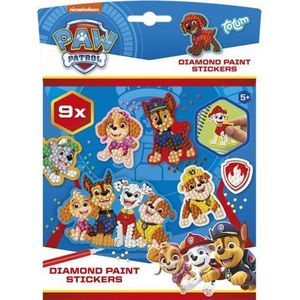 Set creativ DIY Creeaza abtibilduri cu diamond paint, Paw Patrol, Patrula Catelusilor, Totum imagine