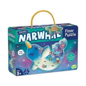 Puzzle de podea in forma de narval, Narwhal floor puzzle, Peaceable Kingdom imagine