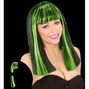 Peruca neon verde imagine