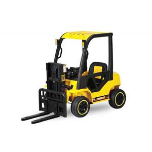 Motostivuitor electric pentru copii, Kinderauto Forklift, 90W, 12V, echipat STANDARD, galben imagine