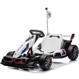 Kart electric pentru copii BMW Motosport putere 500W, sasiu ajustabil, Alb imagine