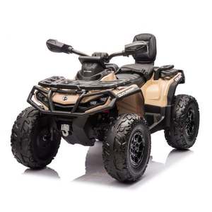 ATV electric pentru 2 copii Can Am Outlender 800W 24V Bombardier, culoare khaki imagine