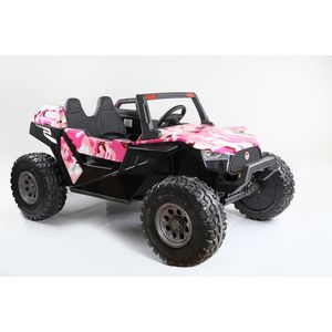 UTV electric pentru 4 copii, Kinderauto Buggy XXL , 500W 24V 14Ah, Pink camuflaj imagine
