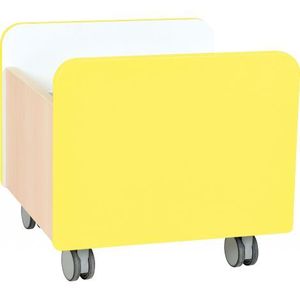 Cutie medie pe roti Quadro galben imagine