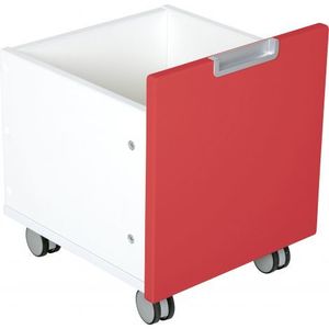 Cutie mica pe roti pentru dulap Quadro rosu imagine