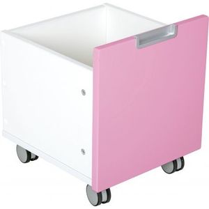 Cutie mica pe roti pentru dulap Quadro roz deschis imagine