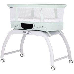 Patut cu leganare si cantar integrat Chipolino Sogno 2 in 1 pastel green imagine