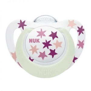 Suzeta Nuk Star Night Silicon 18-36 luni M3 Roz imagine