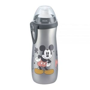 Cana Nuk Sport 450 ml cu Adaptor Push-Pull de la 36 luni Mickey Argintiu imagine