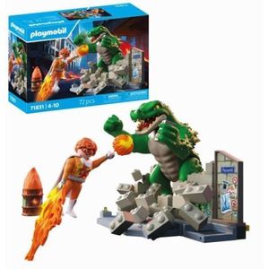 Playmobil - Jucarie de rol Lupta eroului cu soparla uriasa imagine