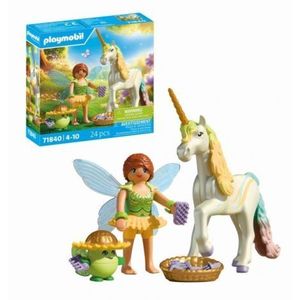Playmobil - Jucarie de rol Figurina de colectie unicornul Rainbow Flower si zana imagine