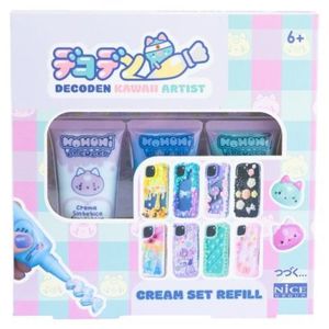 Kit Rezerve Pasta Decoden , 3 tuburi colorate pentru decor kawaii DIY imagine