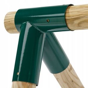Coltar verde pentru leagane, metalic, dreapta, 100x100, pentru lemn rotund imagine