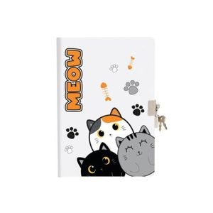 Jurnal cu cheita, format A5, design cu pisicute imagine
