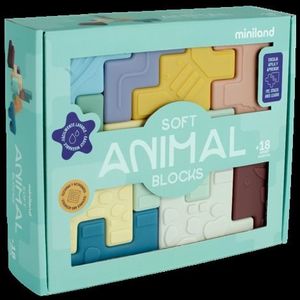 Jucarie educativa cuburi moi pentru toddleri, Animalute imagine