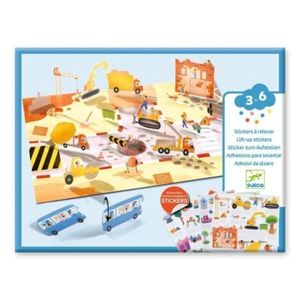 Set creativ de stickere reutilizabile Masini, Djeco imagine