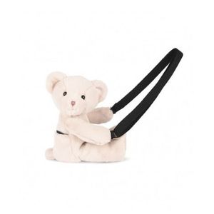 Ursulet din plus - geanta crossbody adorabila, 30 cm, Crem imagine