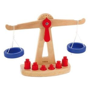 Balanta cu 2 brate din lemn, Viga Toys imagine